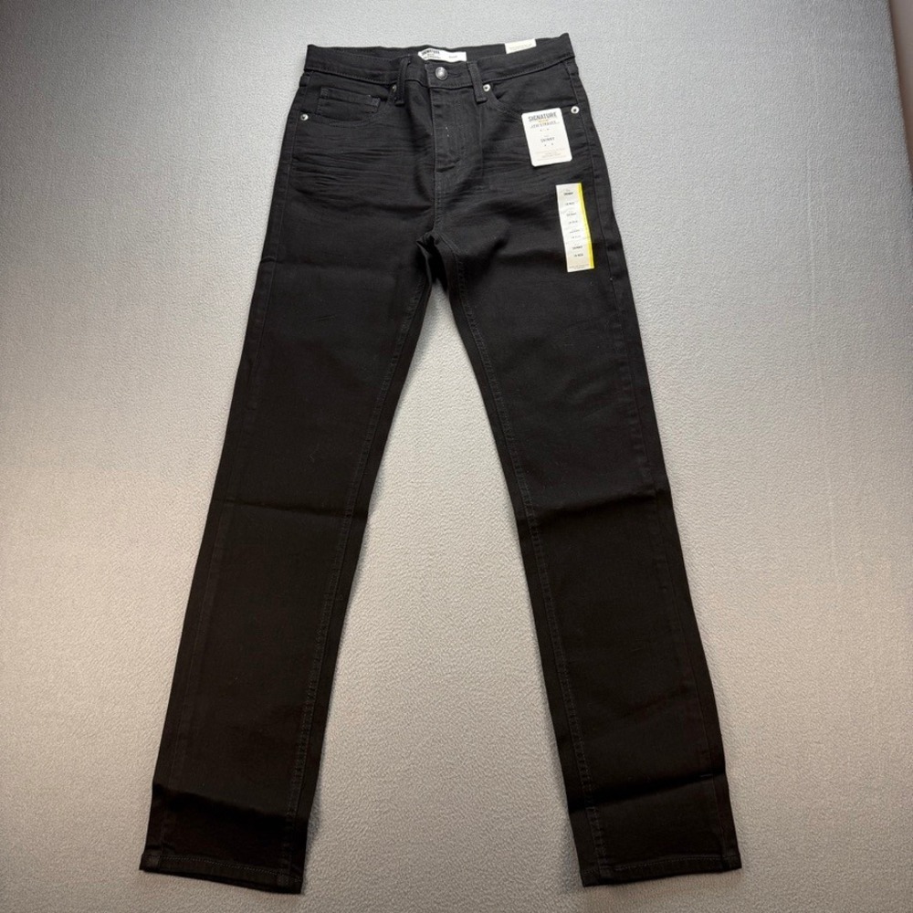 Levi Signature Skinny Jeans Skinny Fit Size 18 Regular Black Super Flex Stretch
